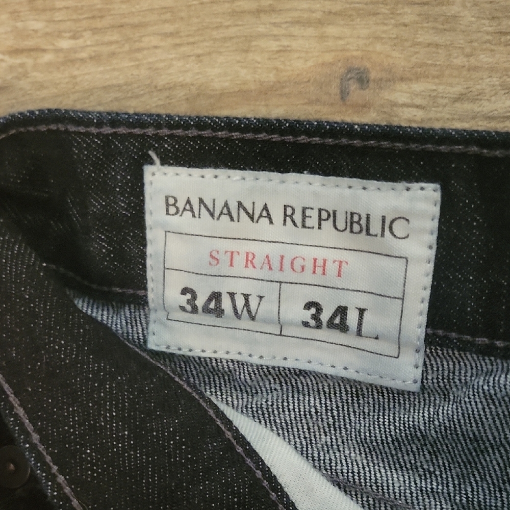 Men's Dark Blue Banana Republic 34 x 34 Jeans EUC - Picture 9 of 10
